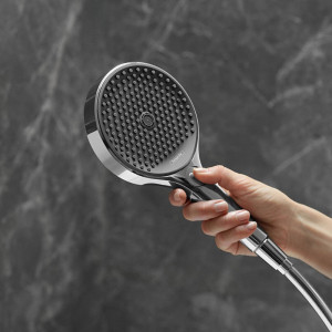 Para de dus, Hansgrohe, Rainfinity 130 3 jeturi, Alb mat - Img 3
