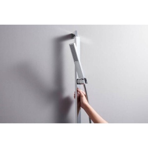 Pară de duș tip baton Hansgrohe Pulsify E 100, 1 jet PowderRain EcoSmart, crom - Img 2