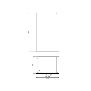 Paravan de duș, Mediterraneo, Foxy Gold, 120 cm, easy clean, profil auriu periat - Img 2