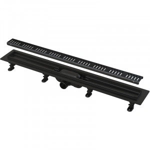 Rigola pentru dus neagra AlcaDrain, Simple, 550mm