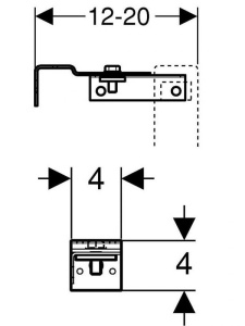 Set de ancorare pe perete Geberit, Duofix, montaj individual - Img 2