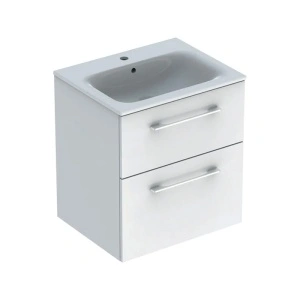 Set mobilier cu lavoar, Geberit, Selnova Square, alb, 60 cm