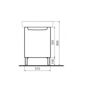 Set mobilier suspendat si lavoar Kolo Geberit Group, Rekord, 60 cm, alb - Img 2