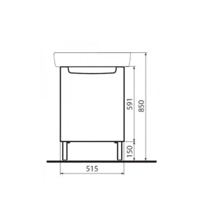 Set mobilier suspendat si lavoar Kolo Geberit Group, Rekord, 60 cm, alb - Img 2