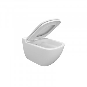 Set vas WC Cersanit, Caspia New, suspendat, Rimless cu capac Soft-Close inclus - Img 5