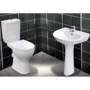 Set vas WC Cersanit, Senator, stativ, cu rezervor si capac din polipropilena si racord flexibil de evacuareinclus - Img 6