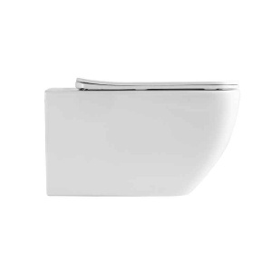 Set vas WC suspendat cu capac Fluminia, Dino Tornado, cu Tornado Flush, 37 x 55.5 cm, alb - Img 4