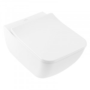 Set vas wc suspendat, Villeroy & Boch, Venticello, cu capac soft close si quick release, alb alpin