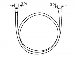 SUPARAFLEX SILVER, CROM, FURTUN DUS L=160CM, 6107205-00 - Img 2