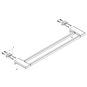 Suport de prosop dublu, Hansgrohe, AddStoris, auriu - Img 2