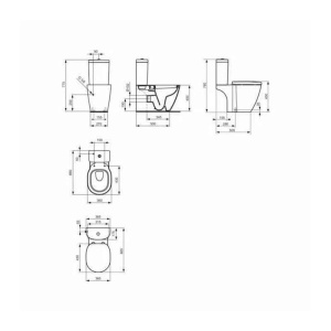 Vas WC stativ Ideal Standard, Connect, monobloc, alb - Img 3