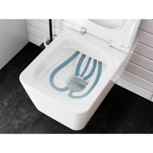 Vas WC suspendat Hansgrohe, EluPura Q, cu spălare AquaFall Flush, 54x36 cm, alb - Img 3