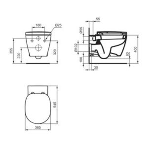 Vas WC suspendat Ideal Standard, Connect, alb - Img 6