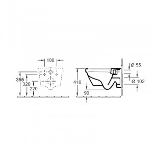 Vas wc suspendat Villeroy & Boch, Venticello, direct flush, alb - Img 5