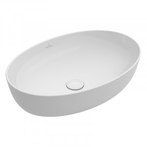 Villeroy-Boch, Artis, lavoar pe blat, oval, 61 cm, alb, tehnologie Titanceram - Img 6