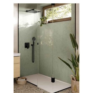 Bară de duș Villeroy&Boch, Universal Showers, 40 cm, profil pătrat, negru mat - Img 2