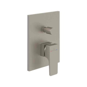Baterie cadă-duș Villeroy&Boch, Architectura Square, montaj încastrat, brushed nickel