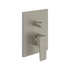 Baterie cadă-duș Villeroy&Boch, Architectura Square, montaj încastrat, brushed nickel