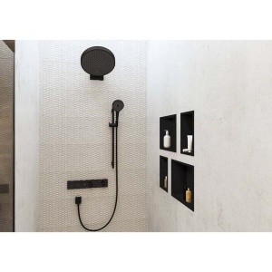 Baterie de dus, Hansgrohe, RainSelect, cu doua functii, negru mat - Img 2