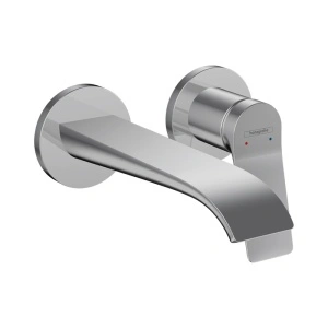Baterie lavoar cu montaj pe perete, Hansgrohe, Vivenis, cu pipa 19,2 cm, crom
