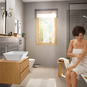 Baterie lavoar cu ventil, Hansgrohe, Rebris E 240, crom - Img 4