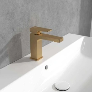 Baterie pentru lavoar Villeroy&Boch, Architectura Square 112, fără ventil , brushed gold - Img 2