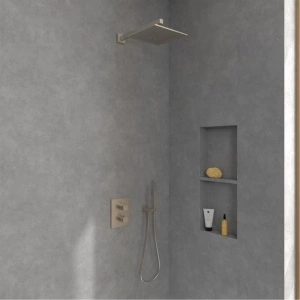 Braț de duș Villeroy&Boch, Universal Showers, pătrat, 40 cm, brushed nickel - Img 4