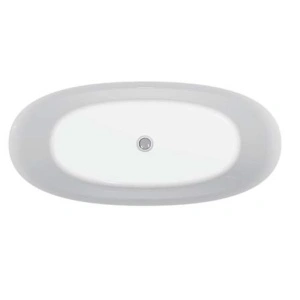 Cadă freestanding, Florida, Aura 170, ovală, cu instalație completă, alb - Img 2