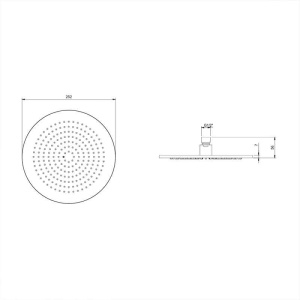 Cap de duș Villeroy&Boch, Universal Showers, Ø25 cm, negru mat - Img 4
