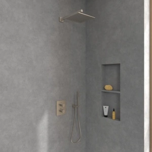 Cap de duș Villeroy&Boch, Universal Showers, pătrat, 25 x 25 cm, brushed nickel - Img 2