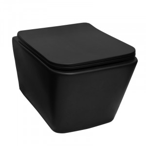 Capac WC, Fluminia, Paris, SoftClose, Quick Release, negru mat - Img 2