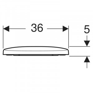 Capac WC, Geberit, Selnova, Soft Close, Quick-Release, 45 x 36 cm, alb - Img 3
