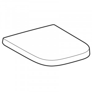 Capac WC, Geberit, Selnova Square, cu Soft Close si Quick Release, 44,5 x 35,5 cm, alb - Img 2