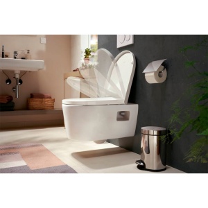 Capac WC Hansgrohe, EluPura S, cu soft close și quick release, alb - Img 2