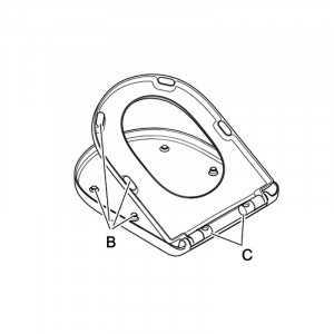 Capac WC Villeroy & Boch, Architectura, XXL, soft close, alb - Img 4