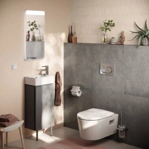 Clapetă cu acționare dublă Hansgrohe, iFrame, pentru rezervor încastrat, crom - Img 5