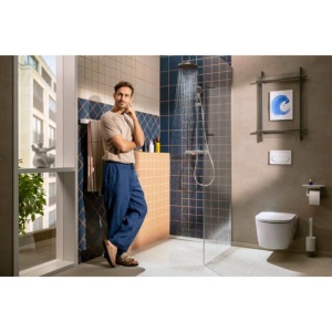 Coloană de duș Hansgrohe, Activera S, cu baterie termostatică Ecostat Fine, crom - Img 5