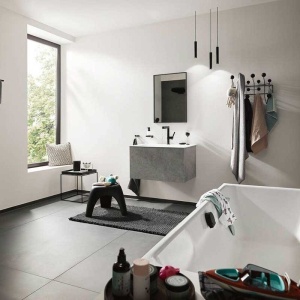 Cuier dublu, Hansgrohe, AddStoris, negru mat - Img 3