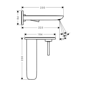 Hansgrohe, PuraVida, baterie lavoar, proiectare 225, crom alb - Img 2