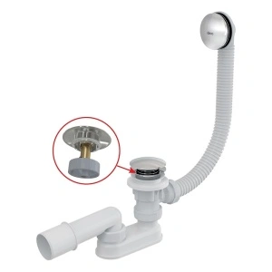 Instalatie de cada, Alcadrain, cu ventil click-clack, crom