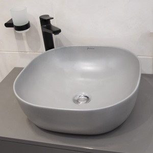 Lavoar pe blat, Fluminia, Calio-MG, patrat, 42 x 42 cm, gri mat - Img 2