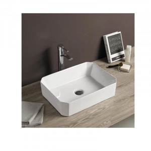 Lavoar pe blat, Fluminia, Corner, alb, 50 x 37 cm