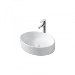 Lavoar pe blat Fluminia, Hera, oval, alb, 50 x 35.5 cm