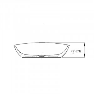 Lavoar pe blat Fluminia, Lheea, alb, 58.5 x 40 cm - Img 2