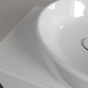 Lavoar pe blat, Villeroy & Boch, Architectura, rotund, diametru 45 cm, cu preaplin, alb - Img 3
