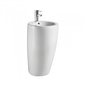 Lavoar stativ, Fluminia, Milady-50, back to wall, rotund, alb