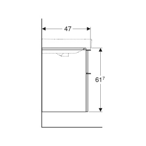 Mobilier pentru lavoar, Geberit, Smyle Square, 60 cm, lava mat - Img 4