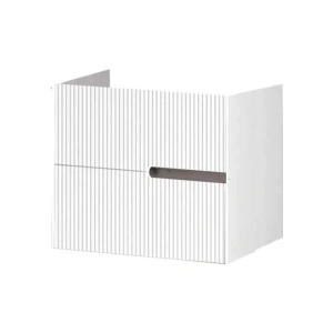 Mobilier pentru lavoar pe blat Fluminia, Malta, finisaj riflat, 60 cm, alb