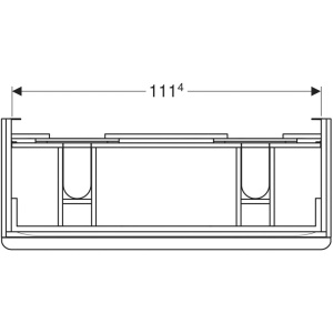 Mobilier suspendat Geberit, Smyle Square, pentru lavoar de 120 cm, alb - Img 5