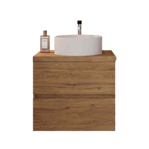 Mobilier suspendat pentru lavoar Fluminia Genova 60, front și laterale netede, 60x46 cm, rovere naturale - Img 4